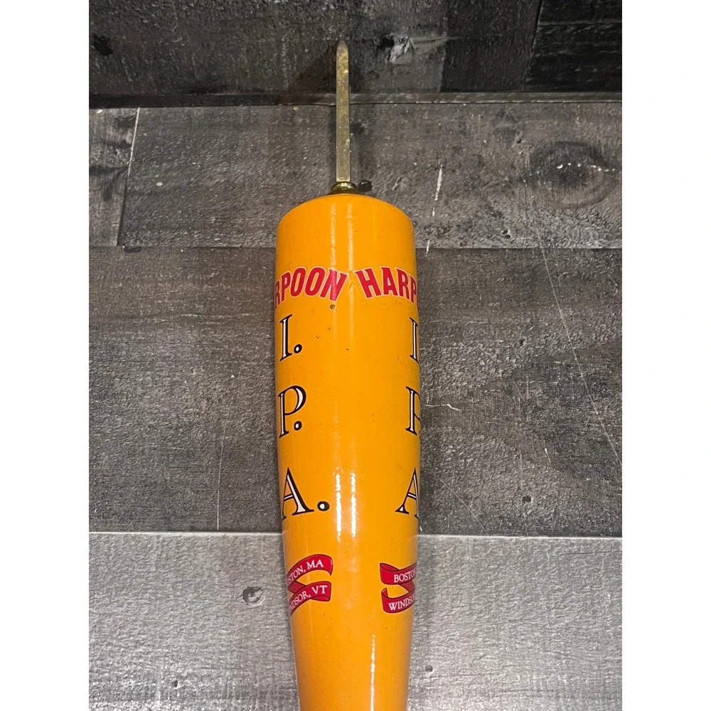 Harpoon Brewery IPA Beer Tap Handle Orange Boston MA Windsor VT Craft Beer Bar